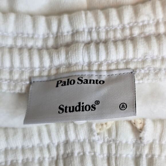 Palo Santo Studios White Cotton Oversized Sweatpant, Size S - M, Unisex - Picture 3 of 16